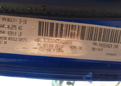 2018 Dodge Challenger Sxt Plus z USA, uszkodzony, nr VIN 2C3CDZAG3JH226892